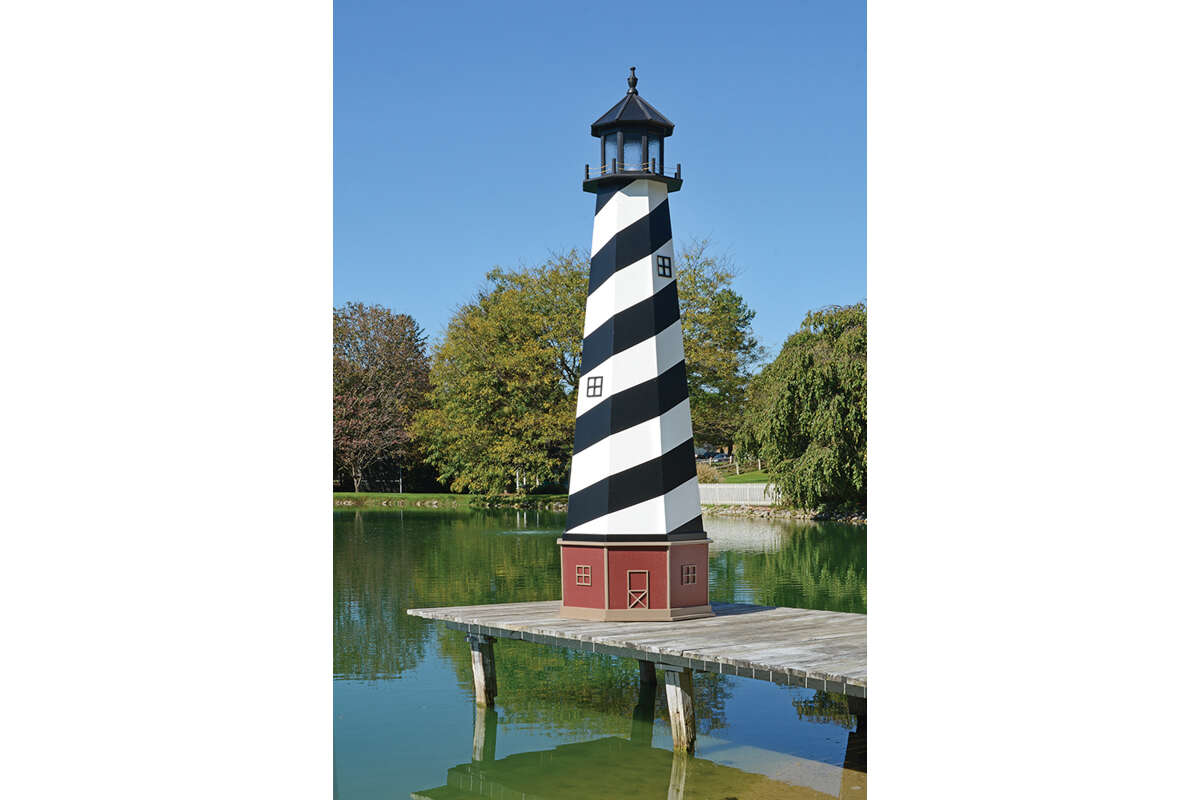 12' Cape Hatteras Wooden Lighthouse with Base