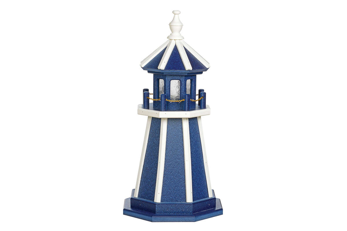 2' Patriot Blue and White Poly Lighthouse