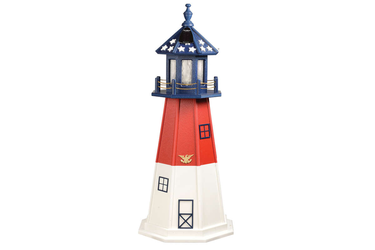 4' Patriotic Barnegat Poly Lighthouse