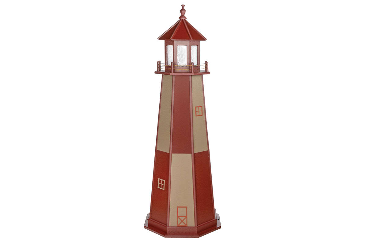 6' Weatherwood and Cherrywood Cape Henry Poly Lighthouse