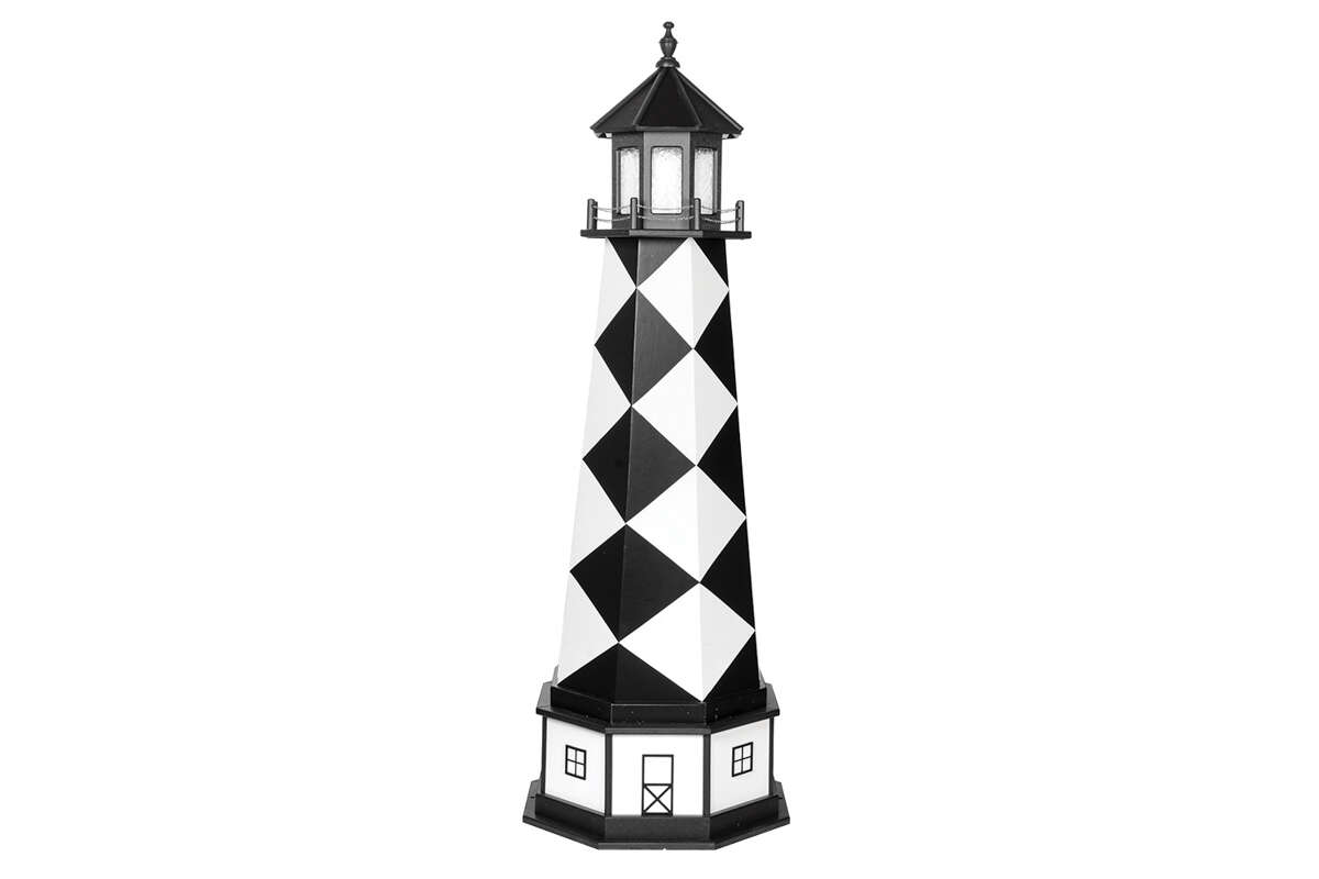 6' Cape Lookout Wooden Lighthouse with Base