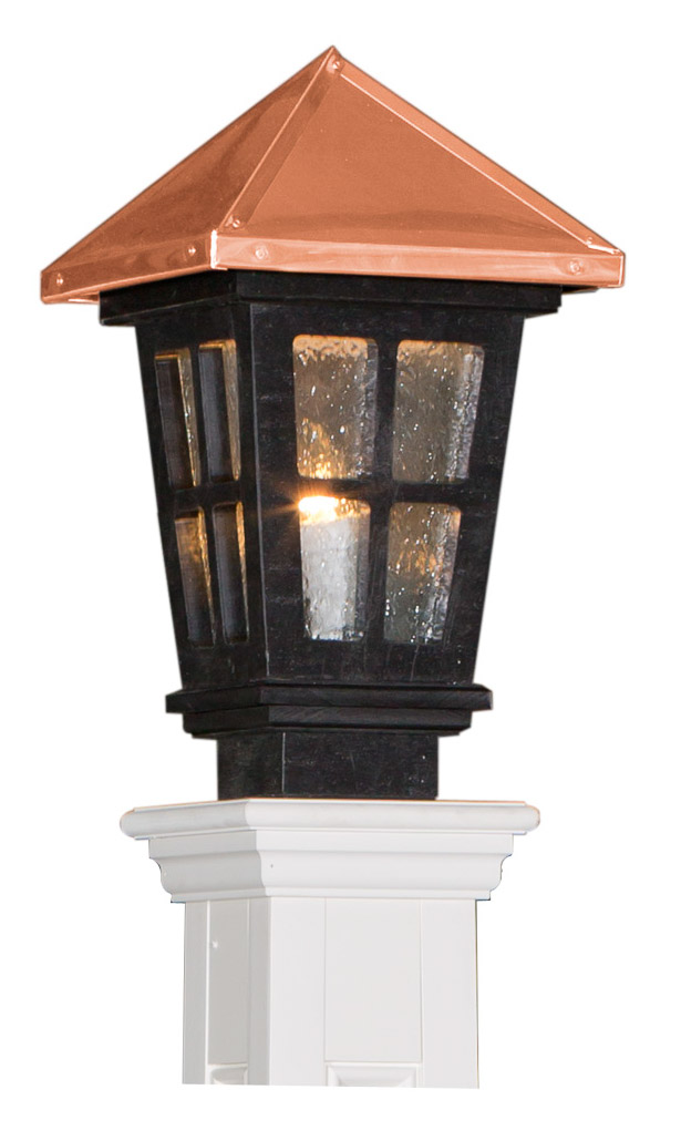 Black Norwell Lantern With Copper Roof