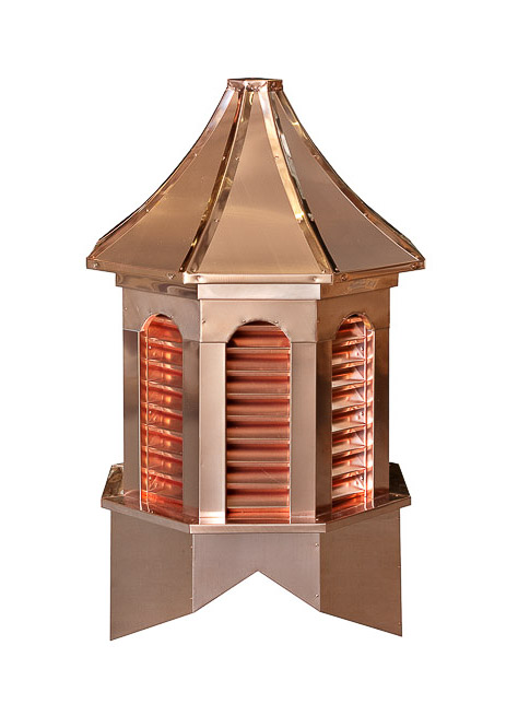 Prudential Series Copper Cupola - Weymouth Octagon With Louvers