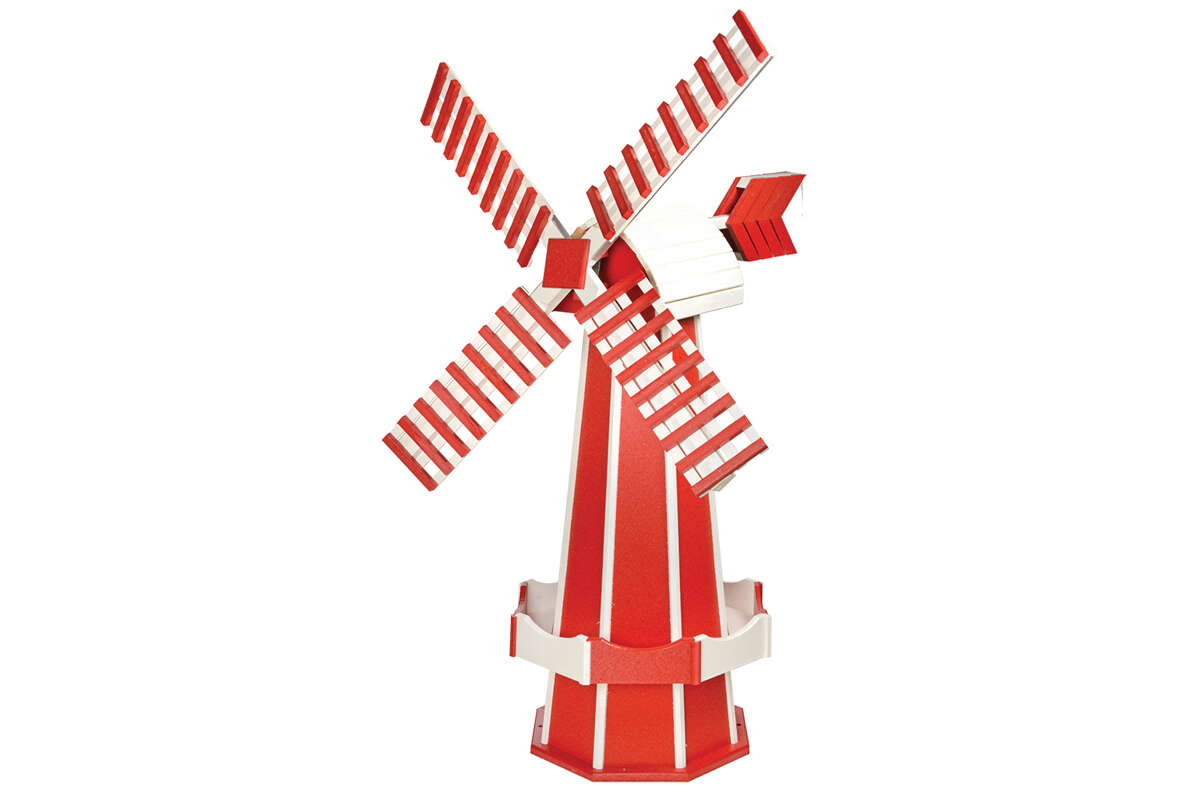 Large Poly Windmill - Cardinal Red and White
