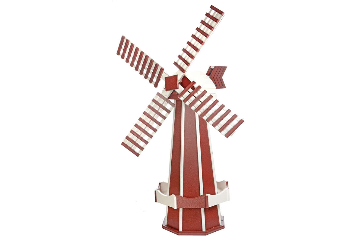 Large Poly Windmill - Cherrywood and White