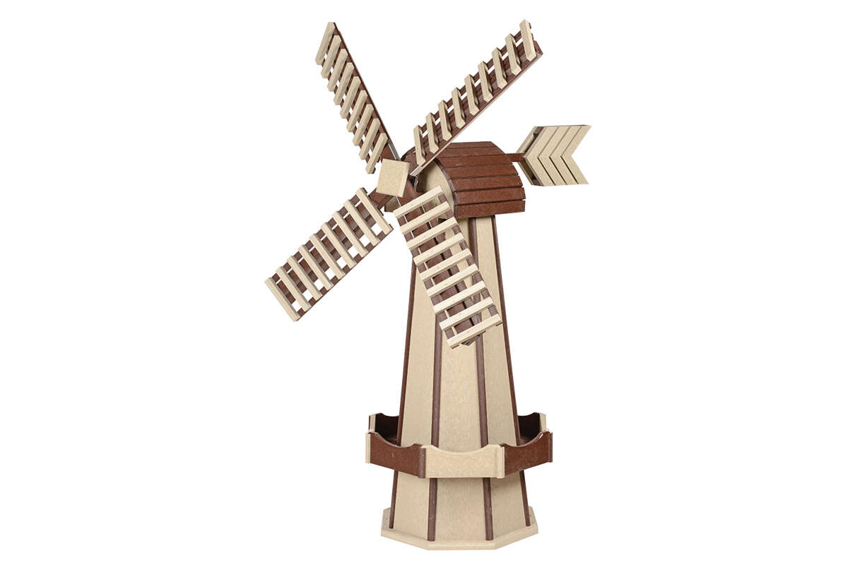 Large Poly Windmill - Ivory and Brown