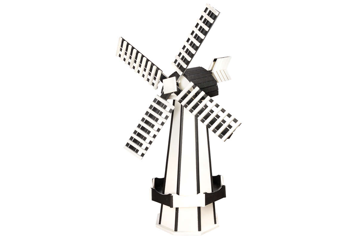 Large Poly Windmill - White and Black