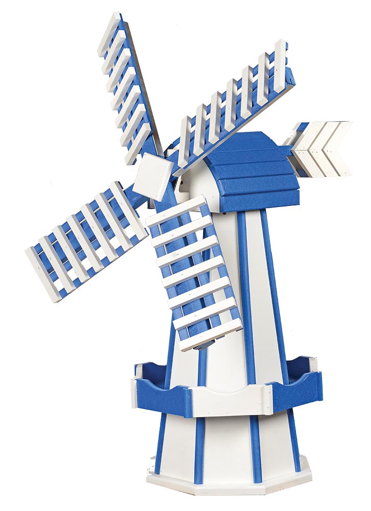 Medium Poly Windmill White and Blue