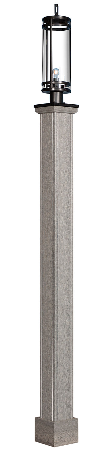 Norwell Lamp Post In Gray Poly Woodgrain-4014.2330