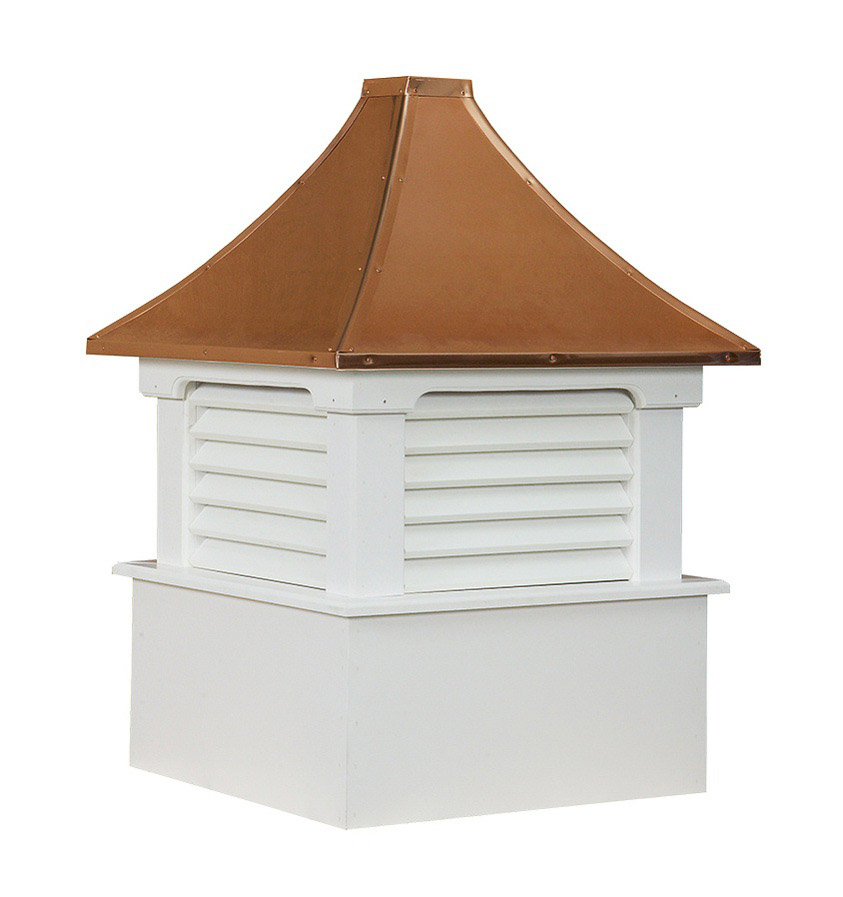 Huntington Series Vinyl Cupola - Norwell With Louvers