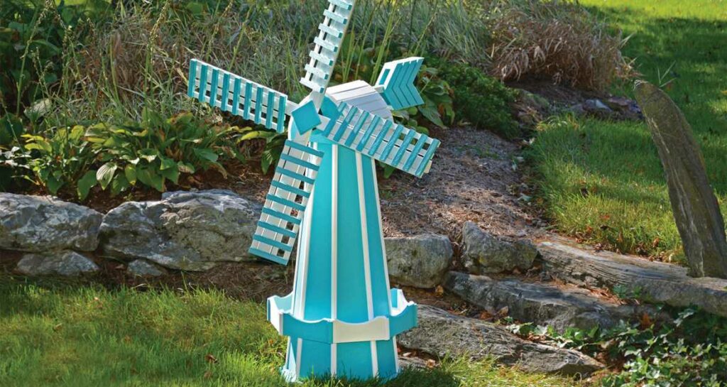 a large poly windmill