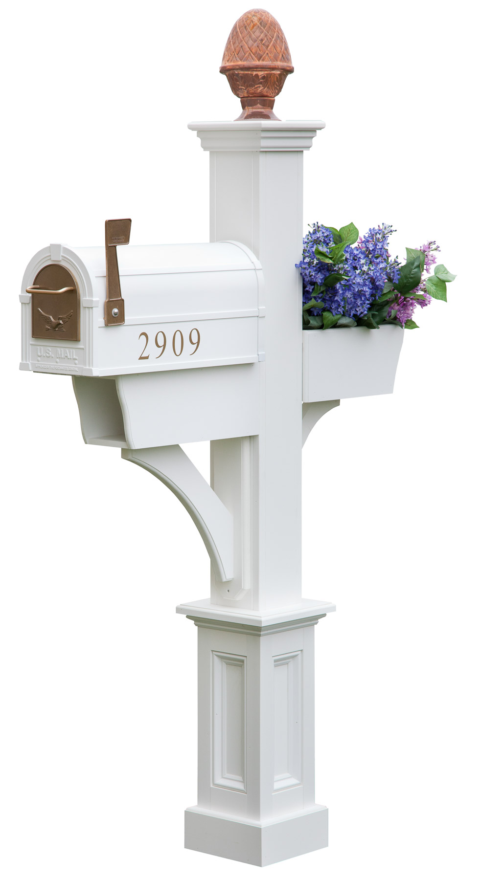 Mailbox Post - Weymouth Plus With Flower Box