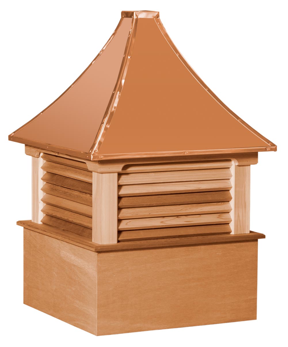 Norwell With Louvers - Vinyl Cupola