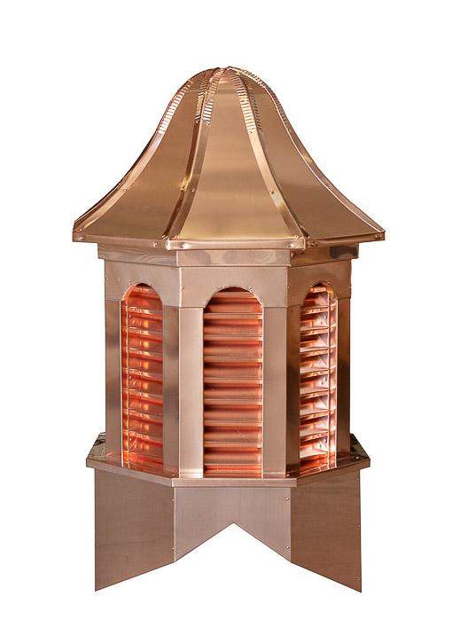 Prudential Series Copper - Weymouth Octagon With Louvers & Bell Roof