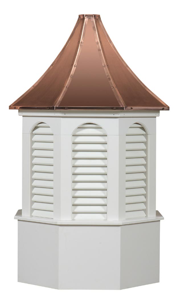Weymouth Octagon With Louvers - Vinyl Cupola
