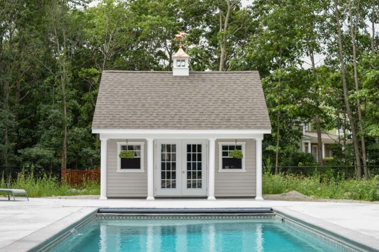 custom pool house in Hingham, MA