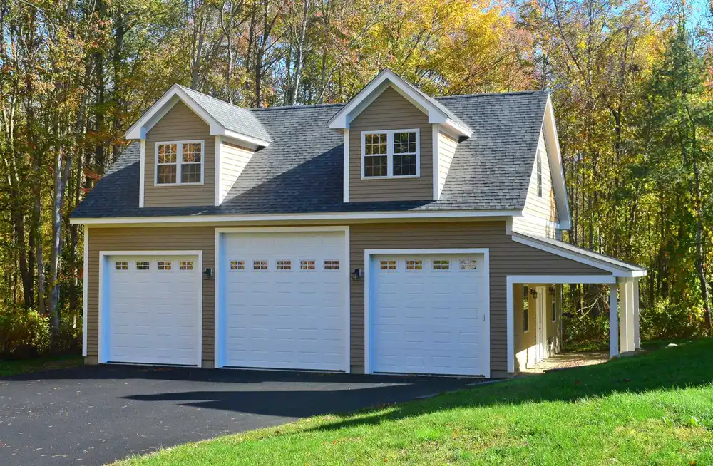 A Trestle Custom 3 Car Garage in Rochester, MA Outdoor Personia