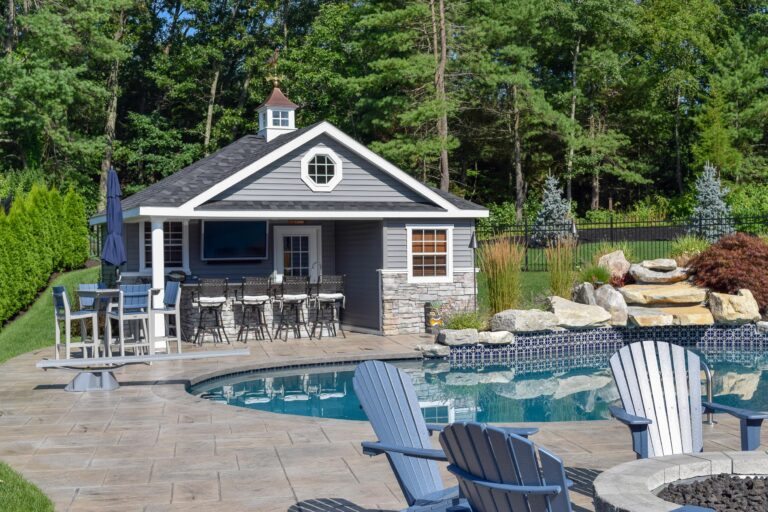 Custom Pool House in Wrentham, Massachusetts