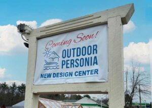 Outdoor Personia Coming Soon sign