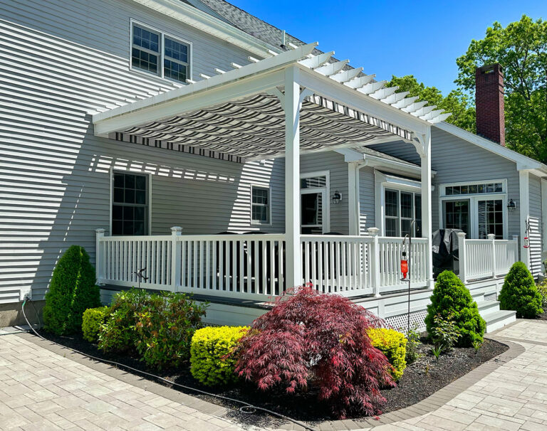 Custom 14x16 Vinyl Pergola in Medway, MA