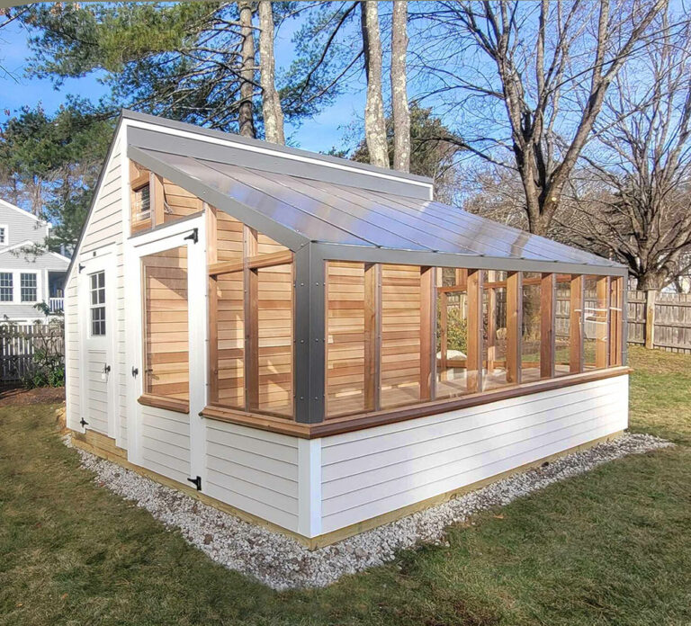 Custom 12x15 Greenhouse Shed Combo in Sudbury, MA