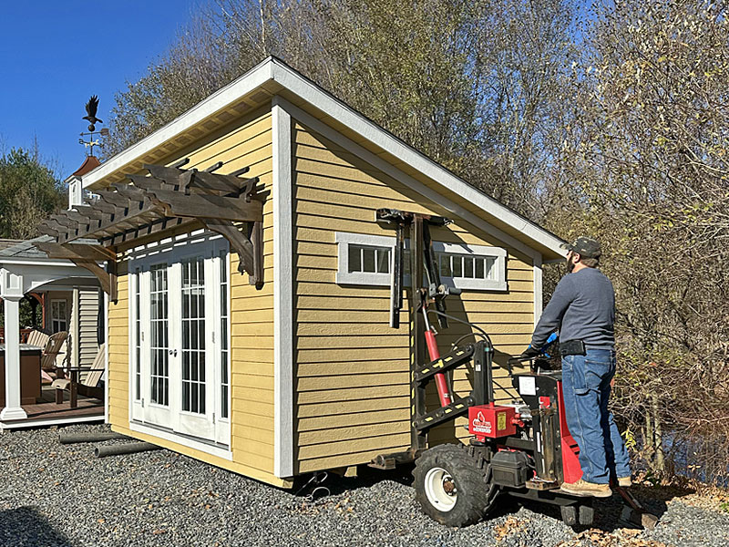 Delivering Outdoor Personia Shed for Santa at Hanover Crossing