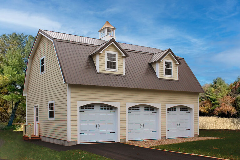 Outdoor Personia Sharon MA Gambrel 3-Car Garage_01