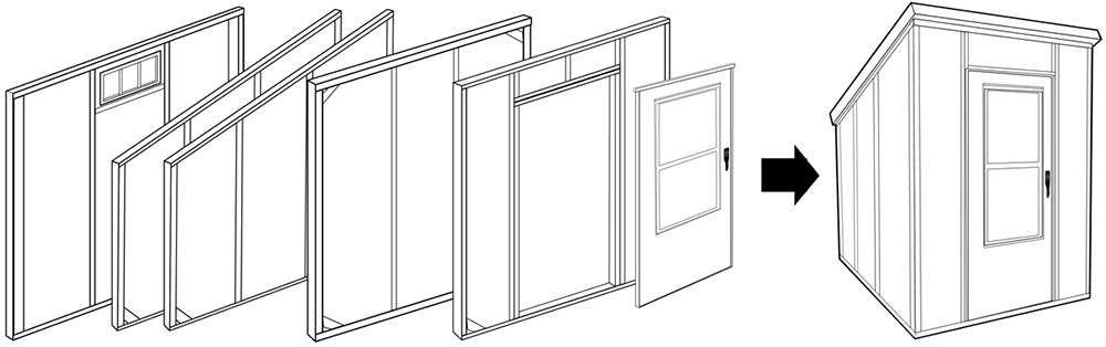 Outdoor Personia Greenhouse Kit panels