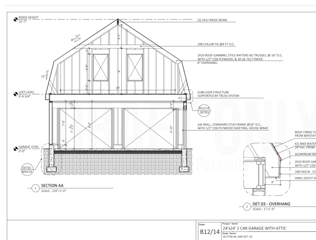 Outdoor Personia Garage Drawing