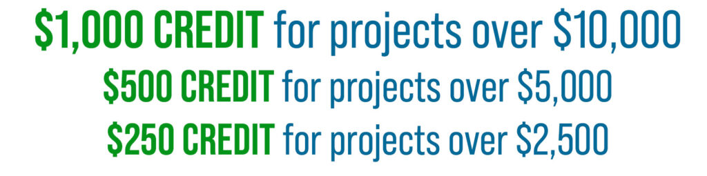 Refer a Friend credit values