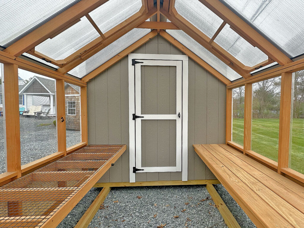 Outdoor Personia in-stock greenhouse / shed combo-4016.019-04