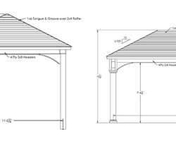 12x18 Custom Swan Pavilion Blueprints