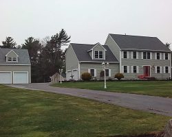 Two car detached Trestle Garage.