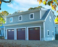 24x36 custom 3-car garage Marion, MA