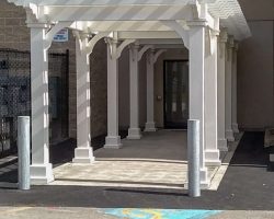 Custom 10x34 Painted Pergola in Athol