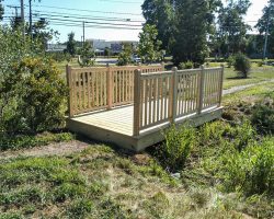 Custom foot bridge in Duxbury, MA