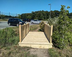 Custom foot bridge in Duxbury, MA