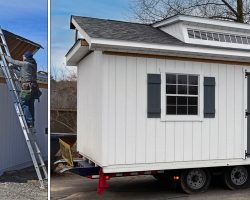 Delivering Custom 12x24 Storage Shed