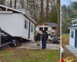 Delivering Custom 12x24 Storage Shed