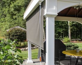 This pavilion features EZ shade, with vinyl construction, will last a lifetime.