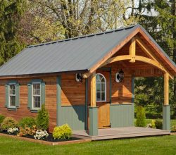 This 12x20 shed is personalized to customers needs, makes a impressive backyard structure.