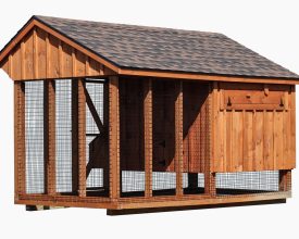 Chicken Coop is bigger with a larger run area giving your chickens plenty of room, also has runner boards on the bottom for moving from one place to the next.