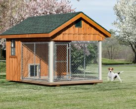 Dog Kennel for a 1 or 2 dogs with open air run and enclosure.