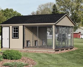 Dog Kennel with 3 runs, for smaller dogs, custom built and personalized to customer satisfaction.