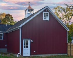 Custom 3 car garage with breezeway