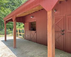 Front of Horse Barn Stalls