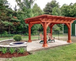 A Custom Swan Pergola in Norfolk, MA