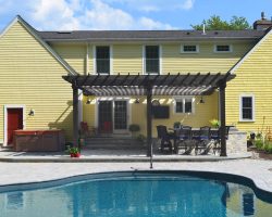 A Swan Custom Wood Pergola in Stowe, MA