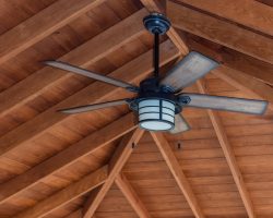 Custom Pool House with Ceiling Fan