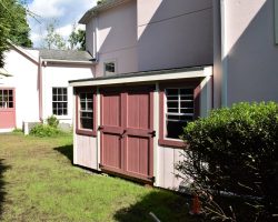 The new shed fits perfectly